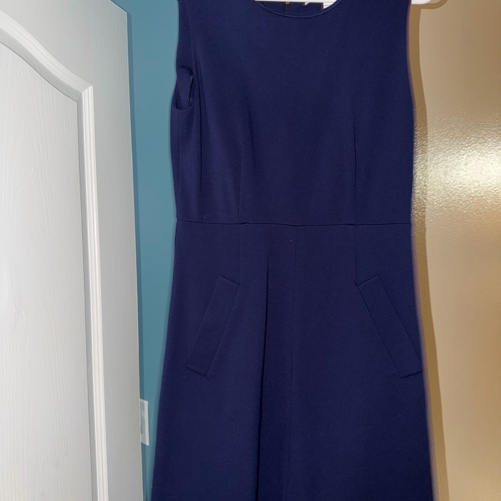 NWOT Navy Blue DVF Dress - Picture 2 of 4